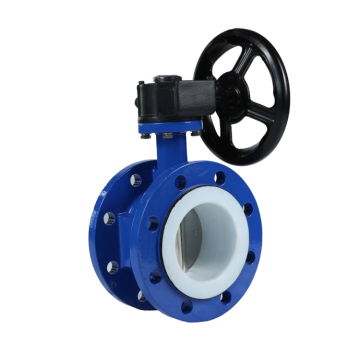 Stainless Steel 304 Disc Manual Butterfly Valve with PTFE Lining and Soft Seal Turbine Handle