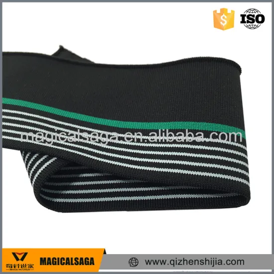 New design custom cloth hem stripe knit rib trim fabric