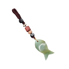 Amazonalite Fish Pendant Woven keychain Accessories