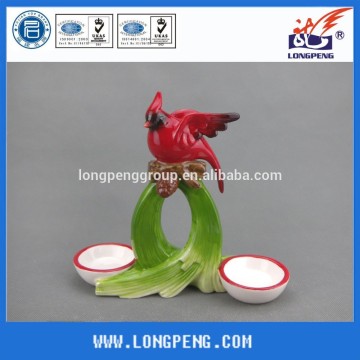 Red Bird Ceramic Candle Holder