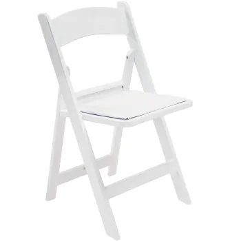High-Quality Vingli Padded Outdoor Wedding Banquet Chairs - White Plastic Resin Folding Dining Chairs