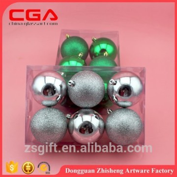 Solid color plastic baubles plastic christmas ornaments christmas decorations