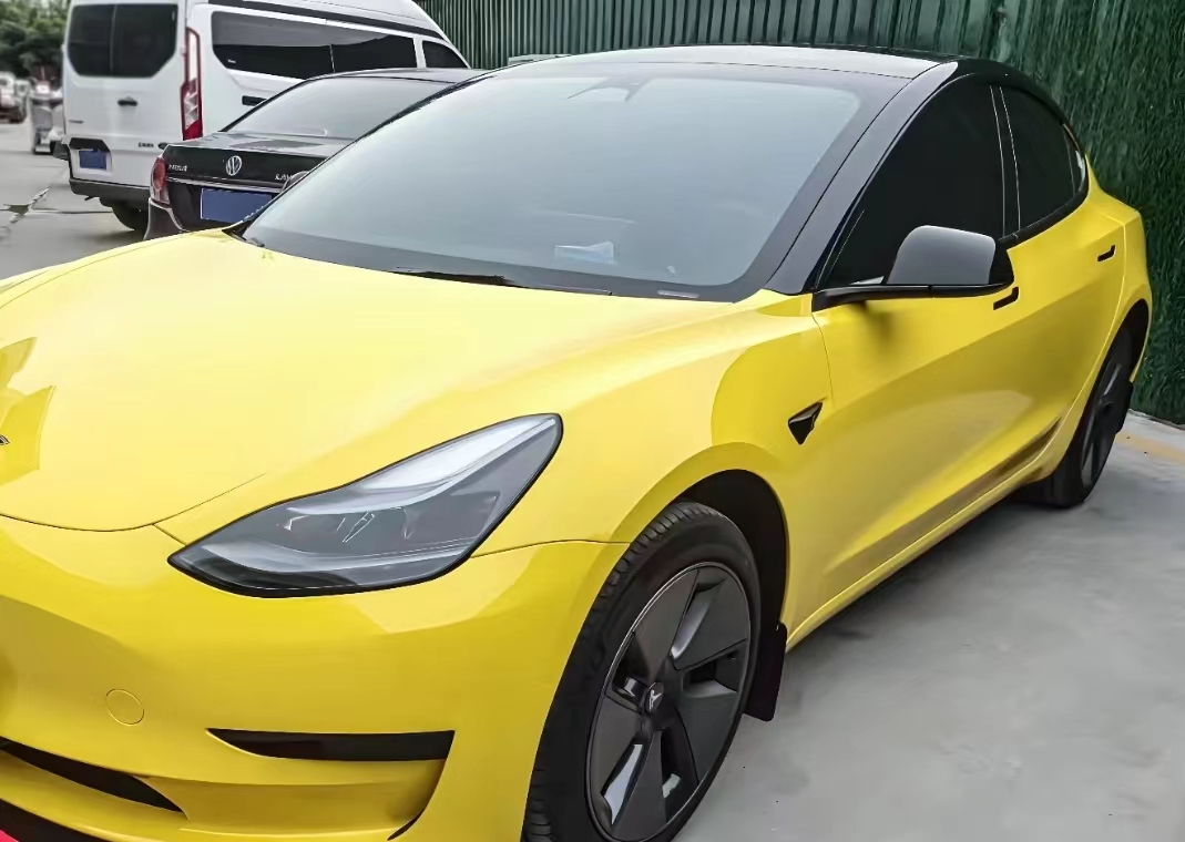 PET Gloss Maize Yellow car vinyl