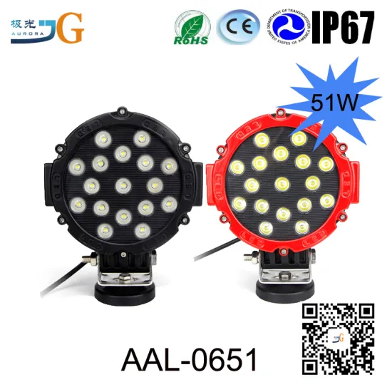 12V 24V 7 Inch 51W Led Work Light Mini Led Lighting Lamp
