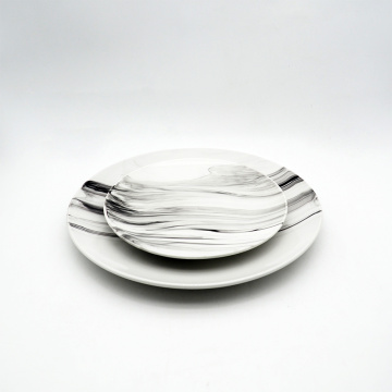 белые фарфоровые тарелки керамические боковые пластины