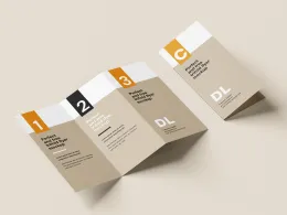 Art paper brochure folding