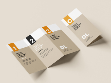 Art paper brochure folding