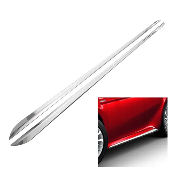 OEM ODM 2 Pieces Chromed Car Exterior Accessories Side Under Chrome Molding Trim For Camry 70 2017