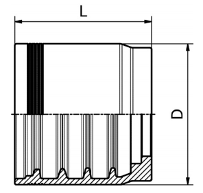 Non skive ferrule for spiral hose