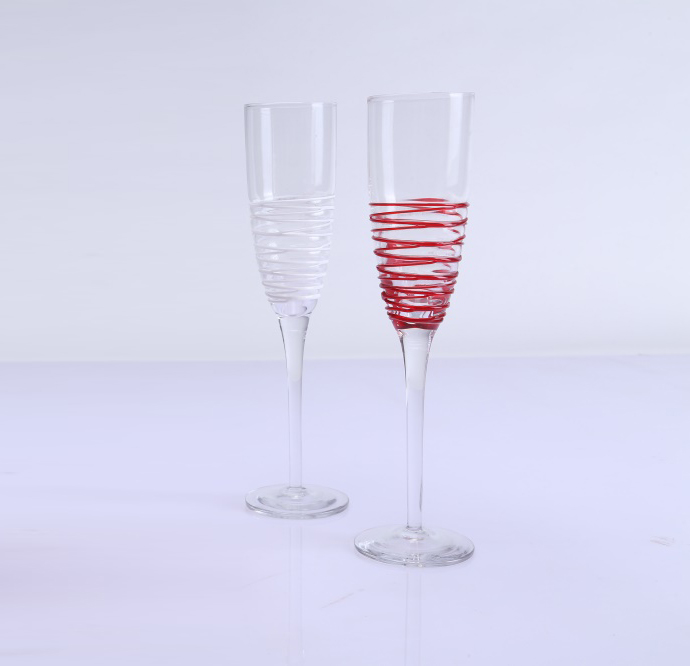 Colorful Wire Red Wine Glass Goblets 