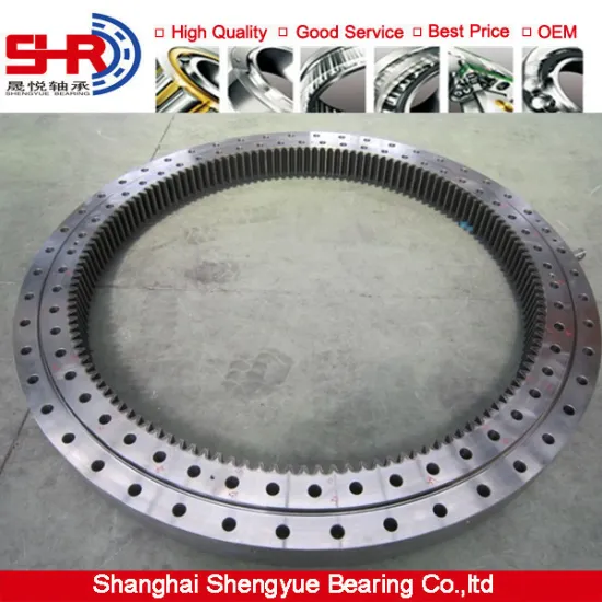 Long life and low noise slewing bearing for excavator