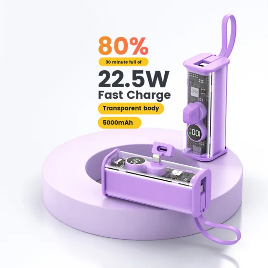 Smart Temp Control Mini Power Bank 5000mAh MOQ