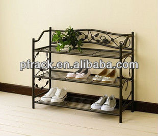 PF-SR039 wrought iron shoe rack