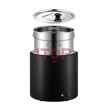 Stainless Steel Soup Server for Buffet - Portable Soup Kettle Warmer for Hotel Equipment