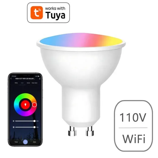 Tuya WiFi Intelligent GU10 Dimmable Light Bulb 5W with Alexa Google Voice Control