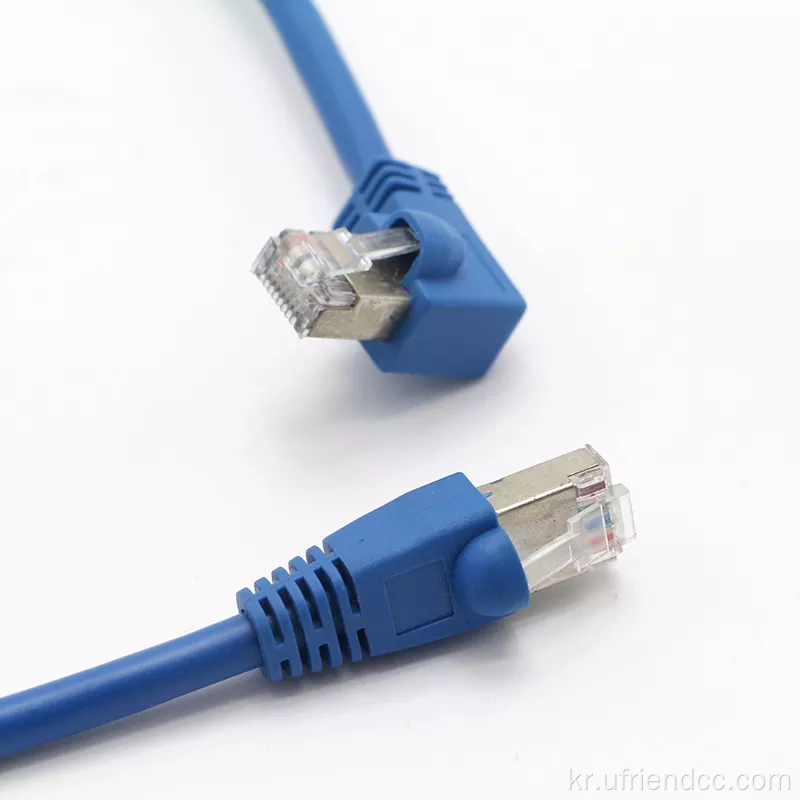 90도 RJ45 ~ RJ45 패치 코드 네트워크 케이블