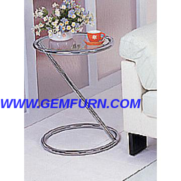 glass end table