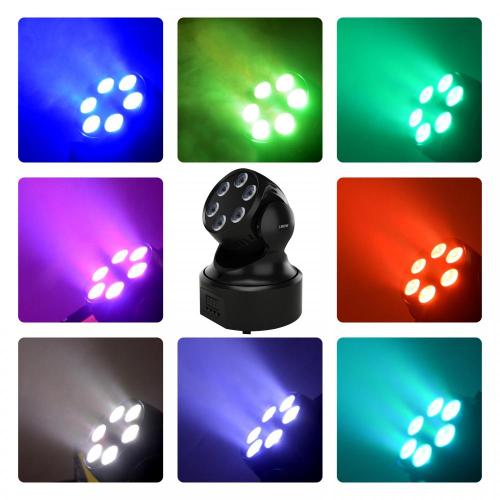DMX512 Auto Sound Master-slave Led stage light 6*8W RGBW 4IN1 Rate power 50W moving head wash lights