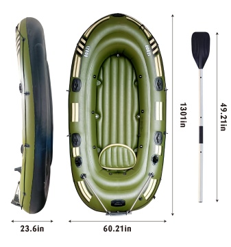 Inflatable Kayak Dinghy Fishing Boat for 3 Persons