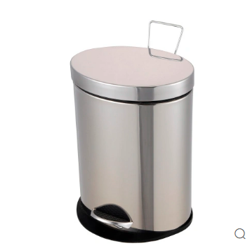 "Stylish and functional stainless steel waste bin: ideal for home cleaning"