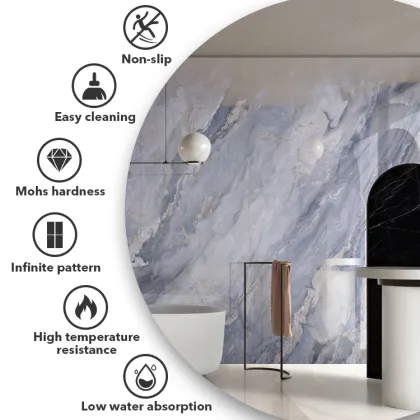 Bulgari Blue Sintered Stone Slab for Home Decoration