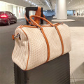 Bolsa de viagem de viagem de couro reciclada feminina