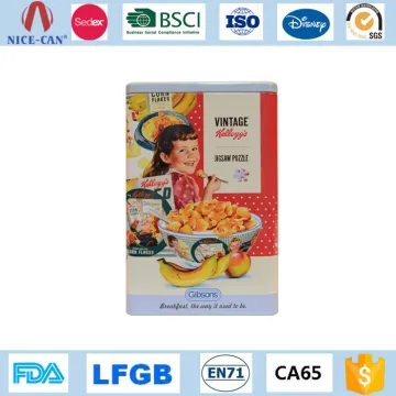Rectangular Corn Flakes Milk Powder Packing Health Dried Food Tin Can