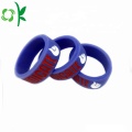 Slap-up Silicone Dings Purple / Black Anillos de compromiso