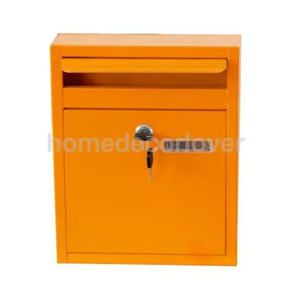 Tin Metal Post Mailbox Message Suggestion Box Wall Mounted Mail Box Security Mailboxes Lockable Rural Security Mails Locking