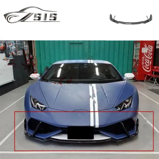 R Style Carbon Fiber Front Spoiler LP610 Upgrade for Lambo Huracan LP610 2014-2019