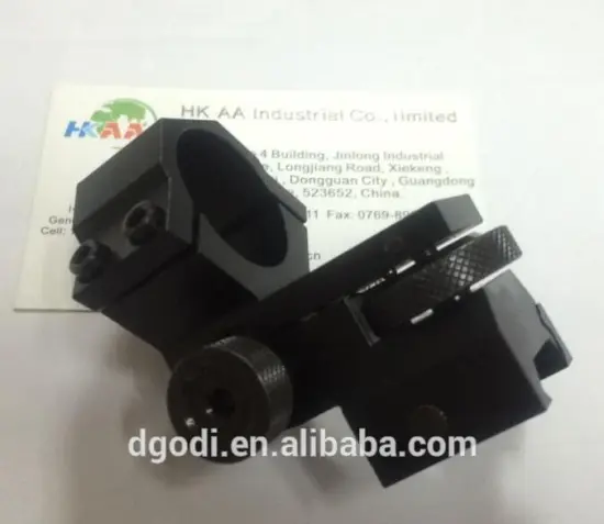 cnc machining black anodized aluminum flashlight mount for hunting