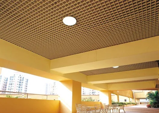 interior design suspended open grille cell ceiling with aluminum alloy material