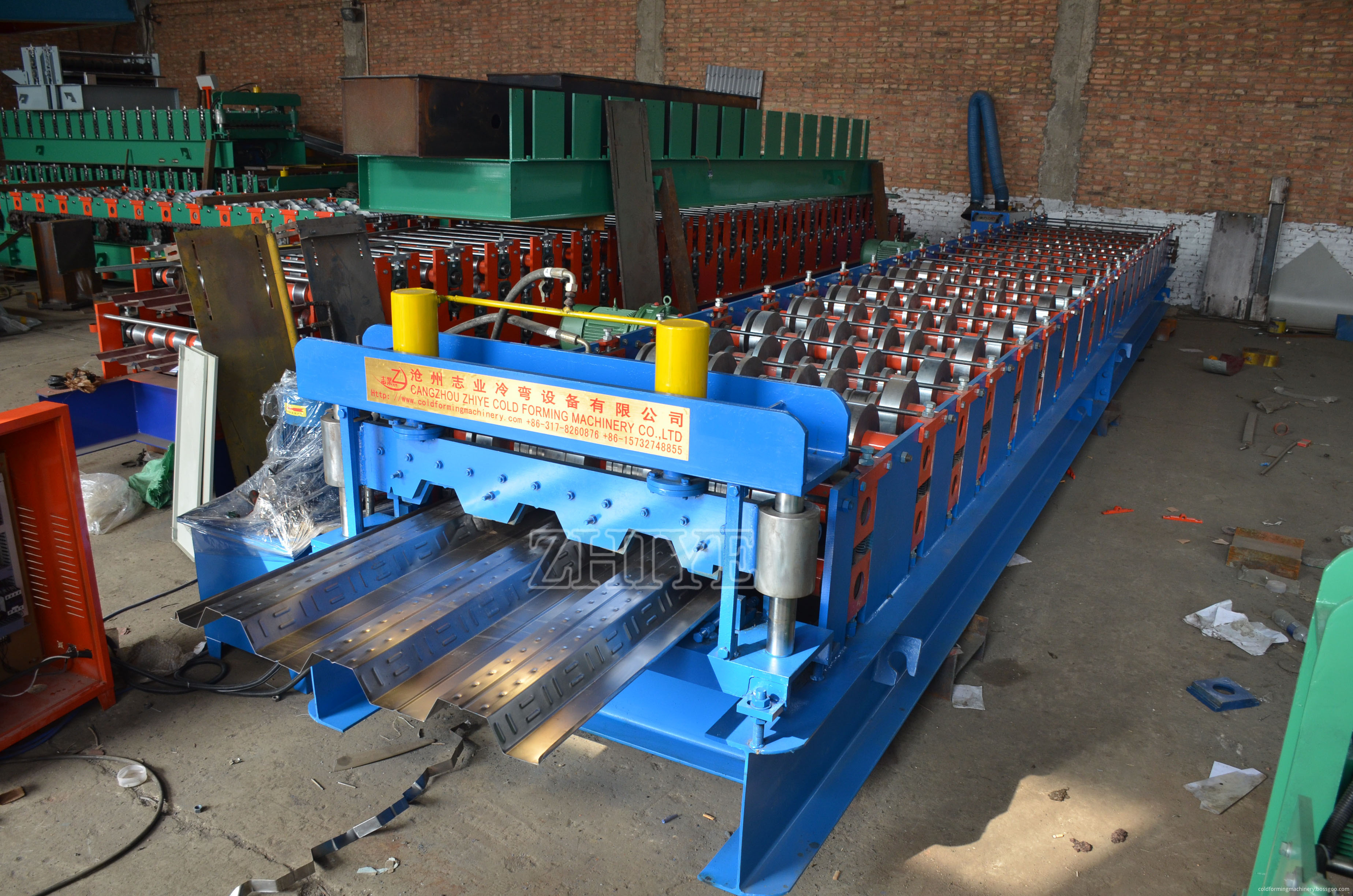 Automatic Steel Floor Decker Tiles Roller Former Machinery