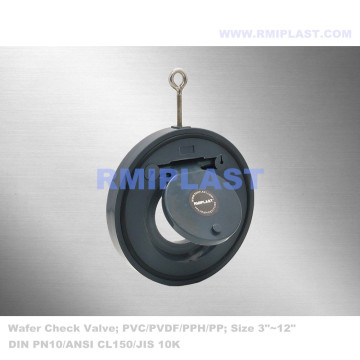Válvula de verificación de obleas de una sola pieza de PVC ANSI CL150