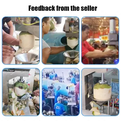 Automatic Coconut Dehusking Machine for Fresh Green Coconuts