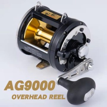 High-Gear Metal Trolling Reels with 24kg Max Drag for Right-Handed Game Fishing