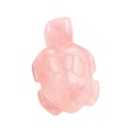 Rose Quartz 1.0Inch Turtle Ornament Handmade Craved Animal Figurine Tortoise Sculpture for Home Decoration