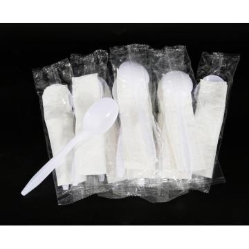 PP Disposable Spoon with Napkin