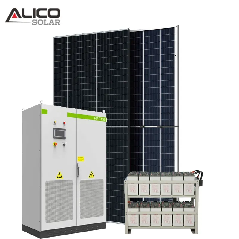 Alicosolar 1MW Solar Panel Plant Structure for Flat Roof and Open Field Mounting