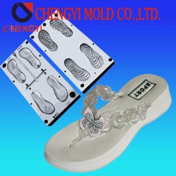 lady's eva sole high heel with pvc fashion eva injection mold