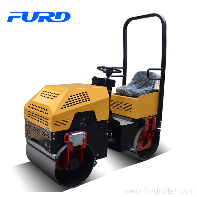 13HP gasoline engine double drum 1 ton road roller compactor (FYL-880)