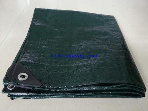 Black/Green Tarpaulin with Reinforce Corner