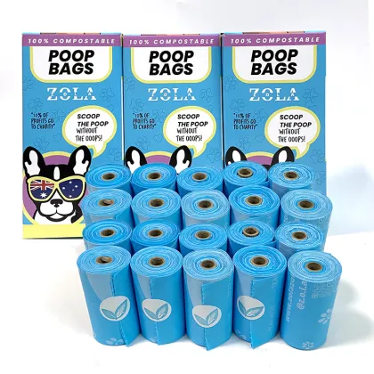 Earth-Friendly Compostable Dog Bags: Biodegradable Poop Bags Made from Cornstarch