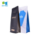 2020 Falt Bottom 8oz 250G 500G 1lb 2lb da 5 libbre sacche da caffè con cerniera packaging alimentare valvola