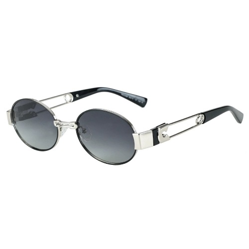 Oval Metal Safety Pin Temple TAC Polarized Sunglasses