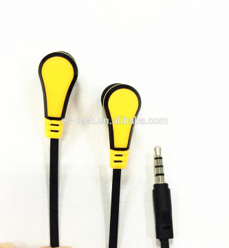 Flat wire earbuds, cell phone in ear earphone