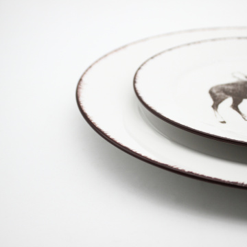 керамическая тарелка милая купочка с логотипом