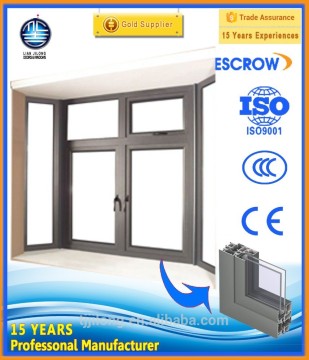 Glass Aluminum Thermal Break Tilt and Turn Casement Window