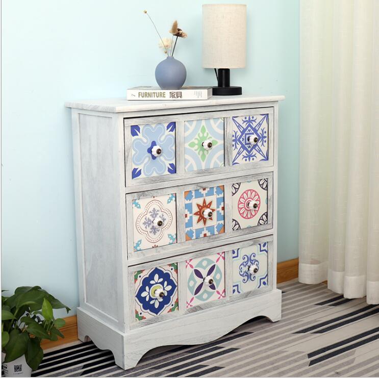 9 Drawers Storage Solid Wood Cabinet4 Jpg