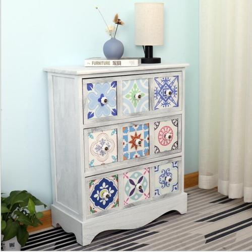 Chest Of Drawers Vintage 9 Drawers Storage Solid Wood Cabinet Supplier